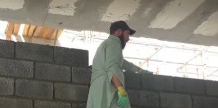 صب السقف قبل بناء الجدار